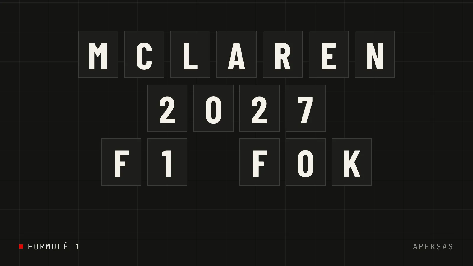McLaren patariama sutelkti dėmesį į 2027 m. F1 sezoną