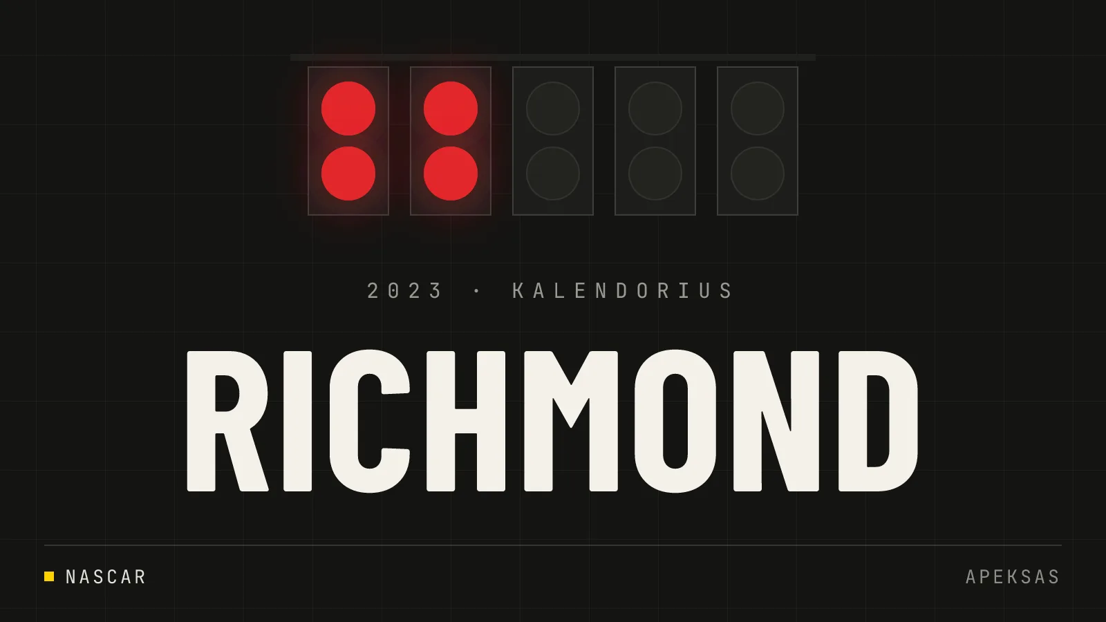 NASCAR lenktynės Richmond'e atidėtos dėl oro sąlygų