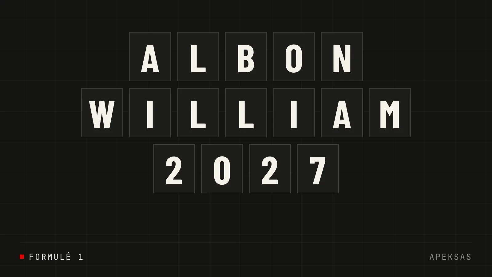 Alex Albon pratęsia sutartį su Williams iki 2027 metų